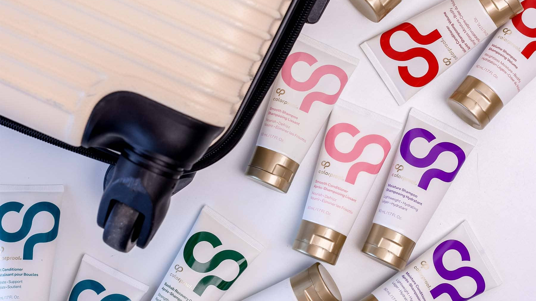Colorproof's TSA-approved travel-size hair care products